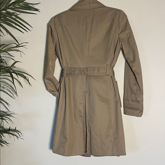 JACOB Classic Single Breasted Trench Coat | Matte Tan Khaki | Women’s Size Small - Picture 8 of 14